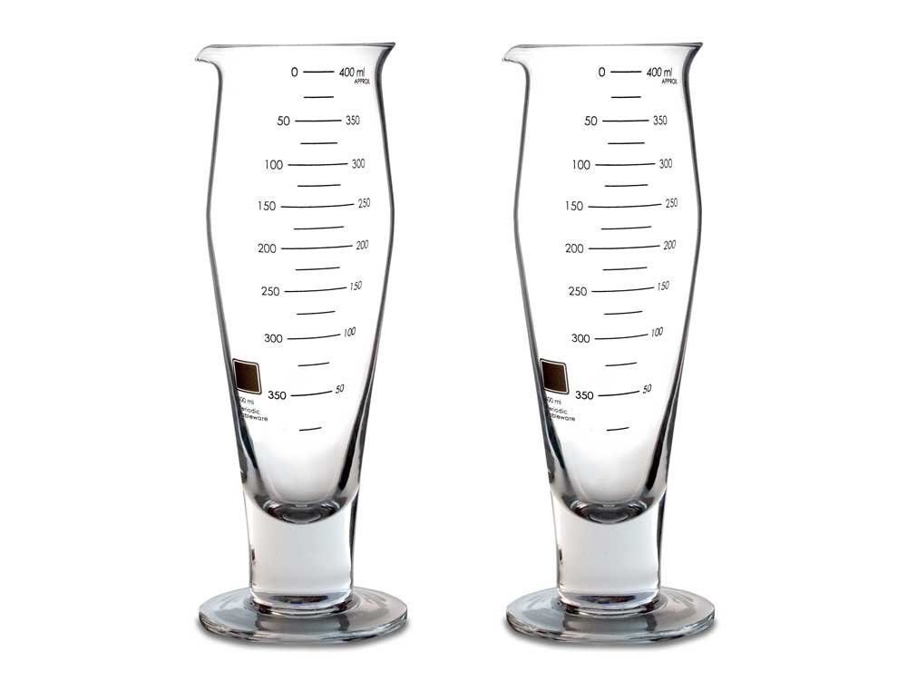 For the scientist who likes beer: Periodic Tableware Laboratory Beaker Pilsner Glasses